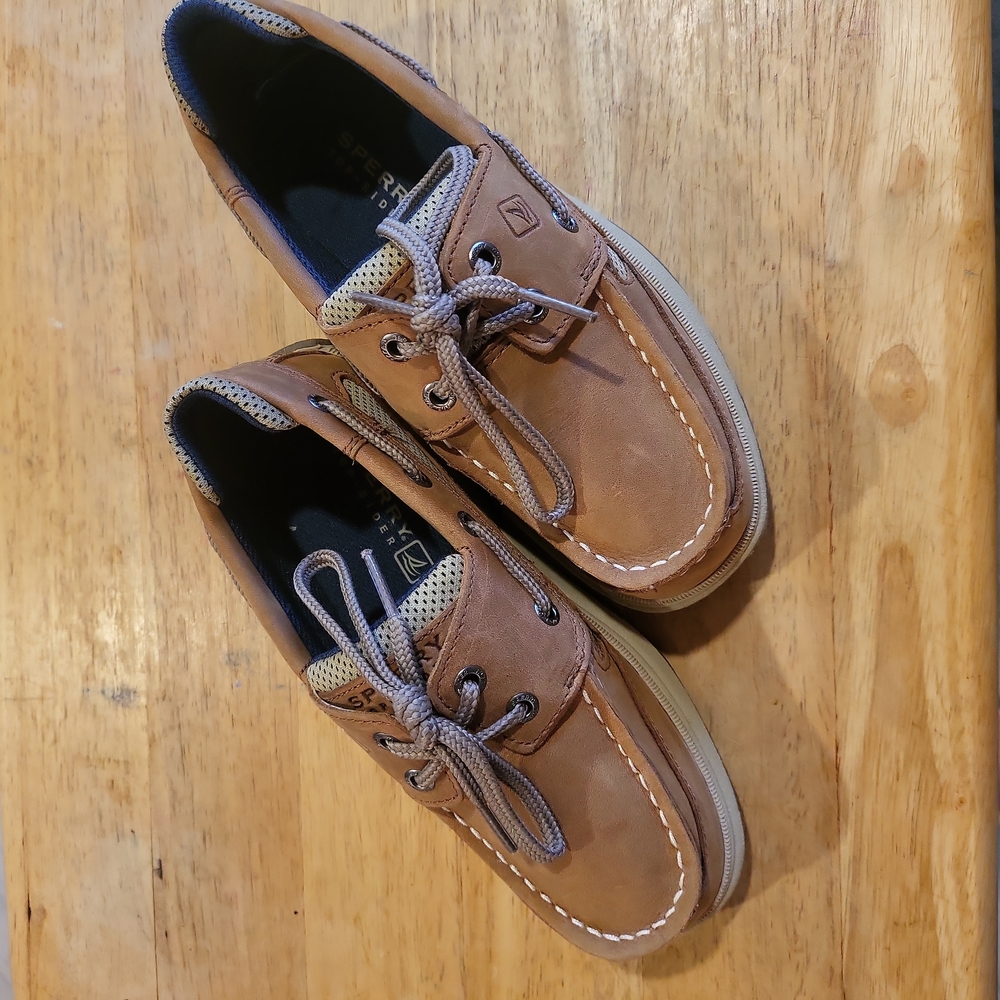 Boy's Dress Boat Shoe Tan Size 1
